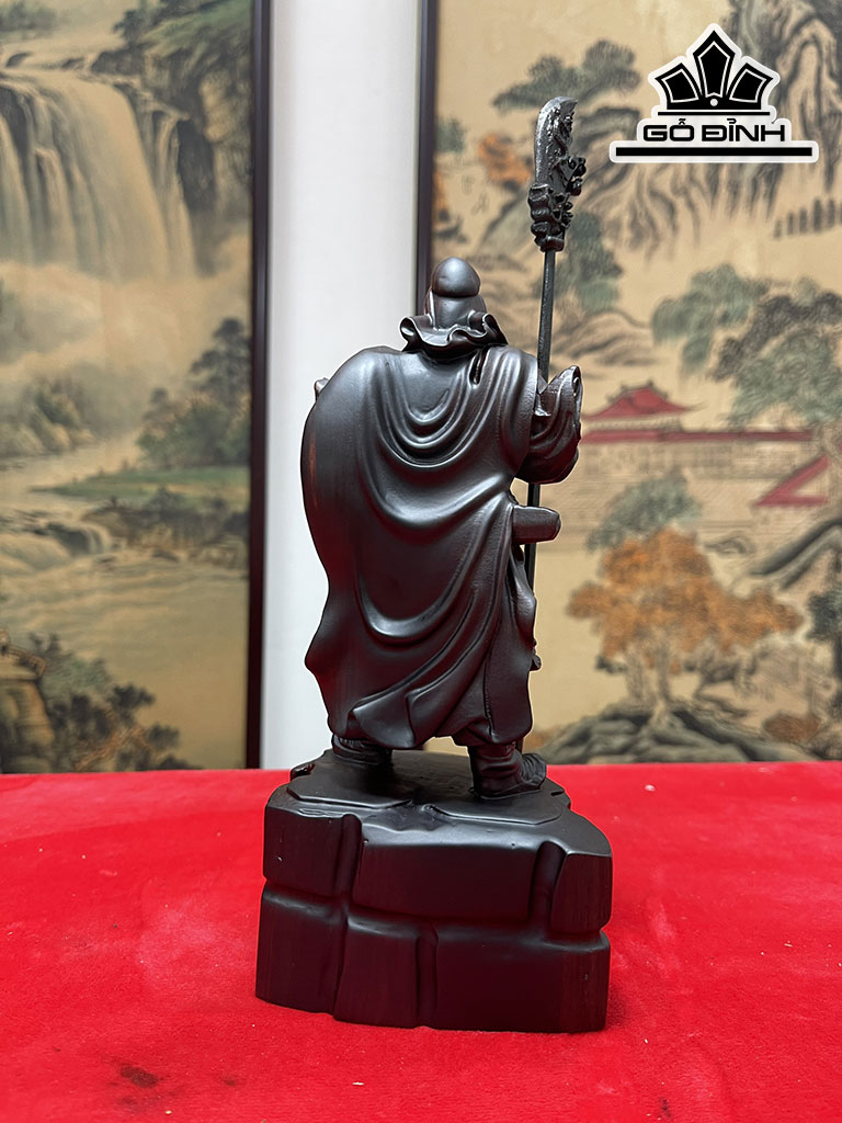 Tượng Quan Công Gỗ Trắc Cao 20 Ngang 9 Sâu 8 (cm)