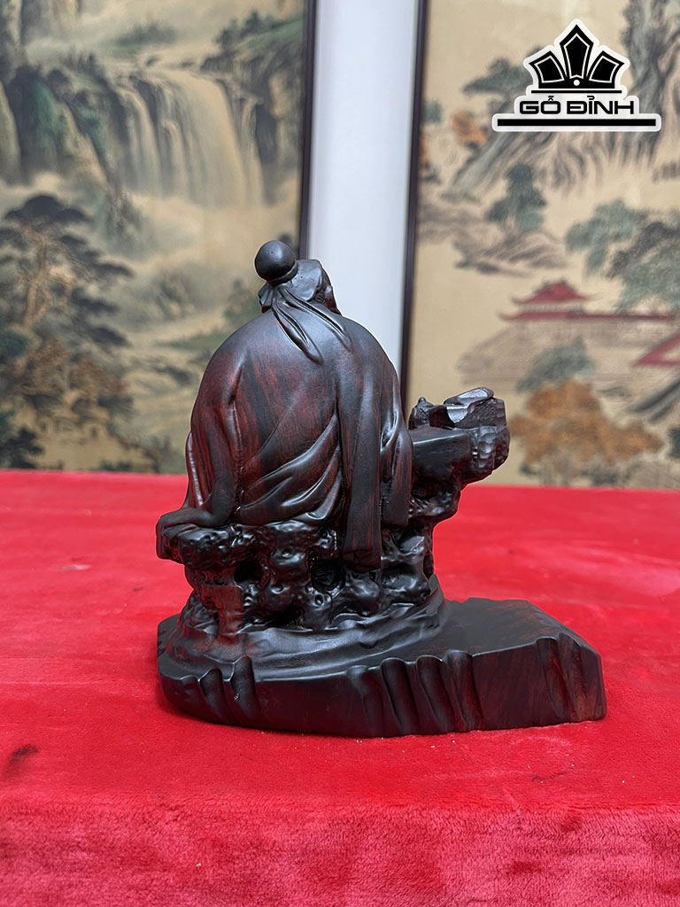 Tượng Thần Trà Gỗ Trắc Cao 15 Ngang 15 Sâu 9 (cm)