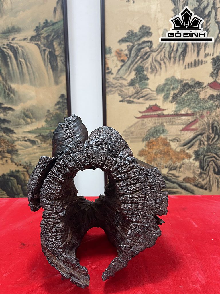 Tượng Thiềm Thừ Gỗ Nu Trắc Cao 25 Ngang 20 Sâu 17 (cm)