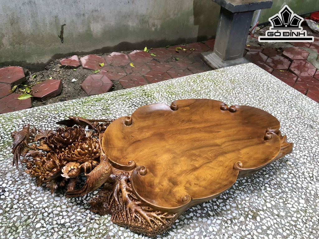 Khay Trà Gỗ Bách Xanh Ngang 70 Cao 40 Sâu 13 (cm)