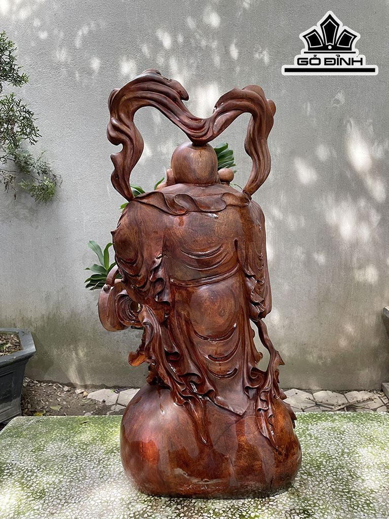 Tượng Phật Di Lặc Gỗ Sụn Hương Cao 95 Ngang 46 Sâu 30 (cm)