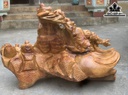 Di Lặc Vác Gậy Như Ý Gỗ Hương Cao 68 Ngang 105 Sâu 50 (cm)