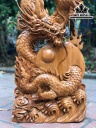 Tượng Nhất Long Gỗ Ngọc Am Cao 85 Ngang 47 Sâu 14 (cm)