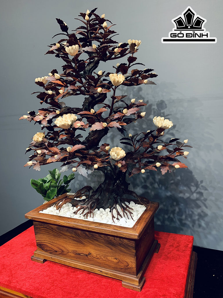 Chậu Hoa Phù Dung Gỗ Trắc Cao 86 Ngang 66 Sâu 43 (cm)