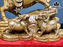 Tượng Dê Phong Thủy Gỗ Hương Cao 52 Ngang 52 Sâu 26 (cm)