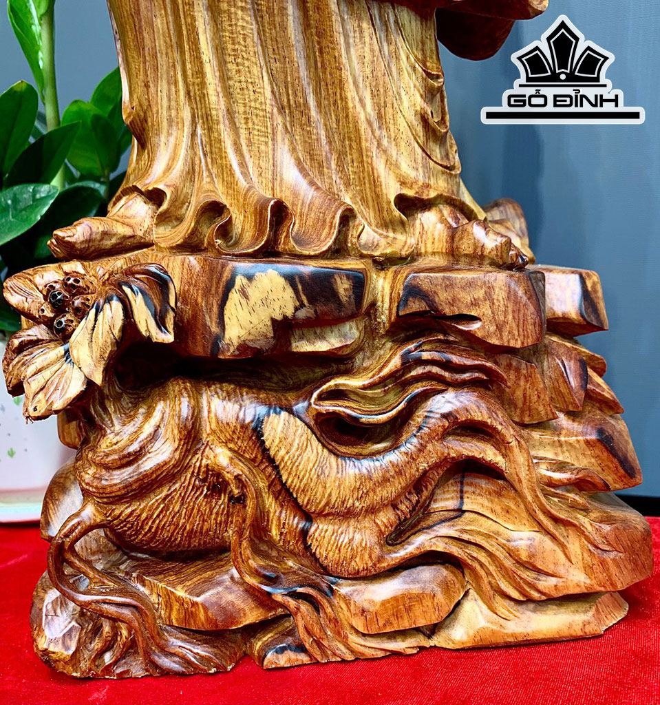 Tượng Đạt Ma Giáo Hóa Gỗ Cẩm Cao 68 Ngang 21 Sâu 15 (cm)