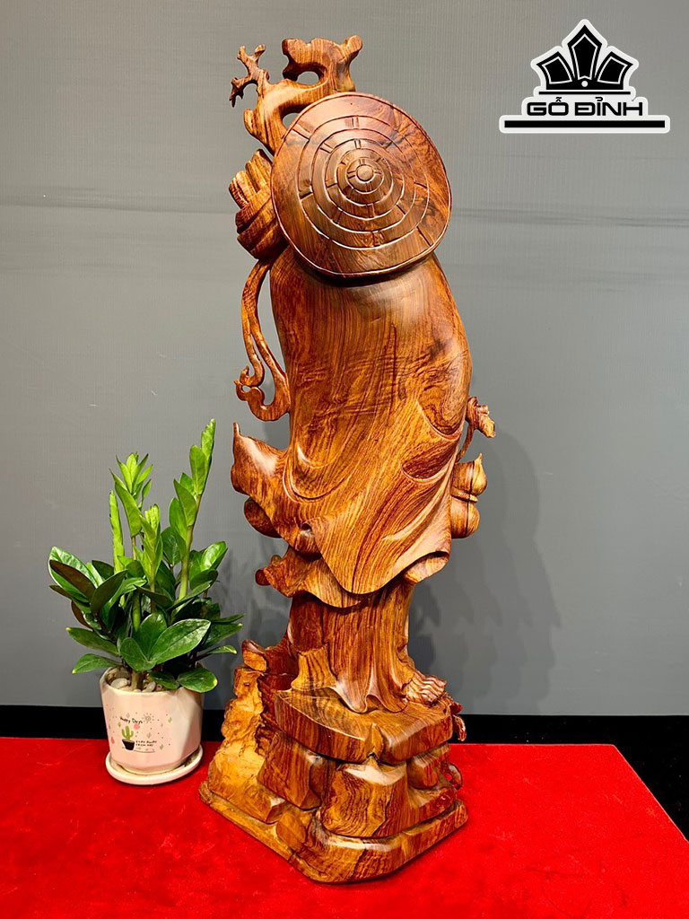 Tượng Đạt Ma Giáo Hóa Gỗ Cẩm Cao 68 Ngang 21 Sâu 15 (cm)