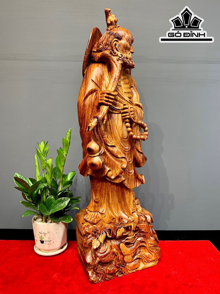 Tượng Đạt Ma Giáo Hóa Gỗ Cẩm Cao 68 Ngang 21 Sâu 15 (cm)