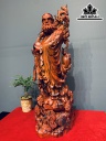 Tượng Đạt Ma Trấn Nghê Gỗ Trắc Cao 73 Ngang 28 Sâu 31 (cm)