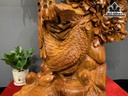 Tượng Gia Đình Gà Gỗ Hương Cao 90 Ngang 55 Sâu 29 (cm)