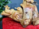 Tượng La Hán Trường Mi Gỗ Hương Cao 70 Ngang 50 Sâu 30 (cm)