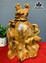 Tượng Nghê Gỗ Nu Hương Cao 42 Ngang 31 Sâu 36 (cm)