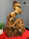 Tượng Ngựa Phong Thủy (Nhất Mã Phi Thiên) Gỗ Bách Xanh Cao 66 Ngang 43 Sâu 24 (cm)