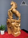 Tượng Ngựa Phong Thủy (Nhất Mã Phi Thiên) Gỗ Ngọc Am Cao 89 Ngang 41 Sâu 28 (cm)