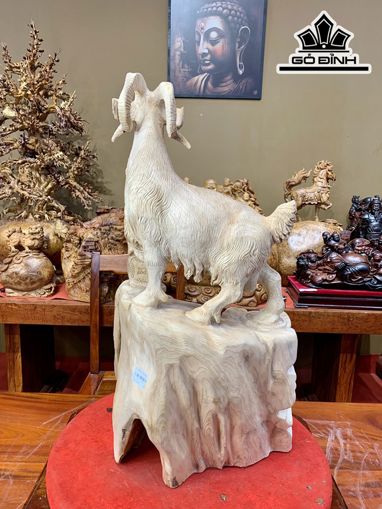Tượng Nhất Dương Gỗ Ngọc Am Cao 62 Ngang 35 Sâu 28 (cm)