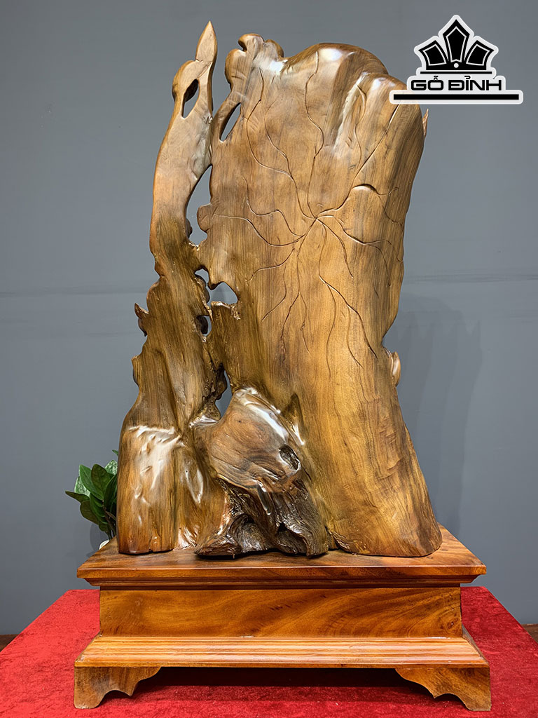 Tượng Phật Bà Quan Âm Gỗ Bách Xanh Cao 83 Ngang 46 Sâu 20 (cm)