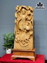 Tượng Phật Bà Quan Âm Gỗ Ngọc Am Cao 85 Ngang 40 Sâu 20 (cm)