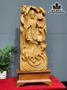 Tượng Phật Bà Quan Âm Gỗ Ngọc Am Cao 85 Ngang 40 Sâu 20 (cm)