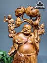 Tượng Phật Di Lặc Gỗ Hương Cao 75 Ngang 35 Sâu 22 (cm)