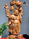 Tượng Phật Di Lặc Gỗ Hương Cao 75 Ngang 35 Sâu 22 (cm)