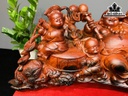 Tượng Phật Di Lặc Ngũ Phúc Gỗ Trắc Cao 35 Ngang 59 Sâu 27 (cm)