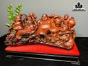 Tượng Phật Di Lặc Ngũ Phúc Gỗ Trắc Cao 35 Ngang 59 Sâu 27 (cm)