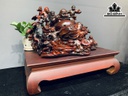 Tượng Phật Di Lặc Ngũ Phúc Gỗ Trắc Cao 56 Ngang 70 Sâu 39 (cm)