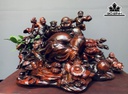 Tượng Phật Di Lặc Ngũ Phúc Gỗ Trắc Cao 56 Ngang 70 Sâu 39 (cm)