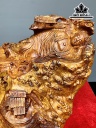 Tượng Phật Tổ Gỗ Nu Hương Cao 43 Ngang 38 Sâu 34 (cm)