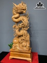 Tượng Rồng ( Nhất Long) Gỗ Ngọc Am Cao 122 Ngang 46 Sâu 22 (cm)