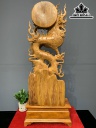 Tượng Rồng ( Nhất Long) Gỗ Ngọc Am Cao 122 Ngang 46 Sâu 22 (cm)