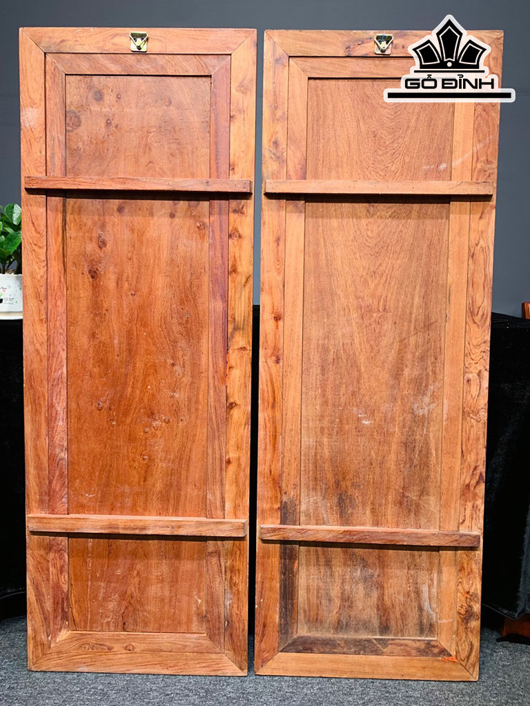 Tranh Lý Ngư Vọng Nguyệt Gỗ Hương Cao 127 Ngang 45 Sâu 5,5 (cm)