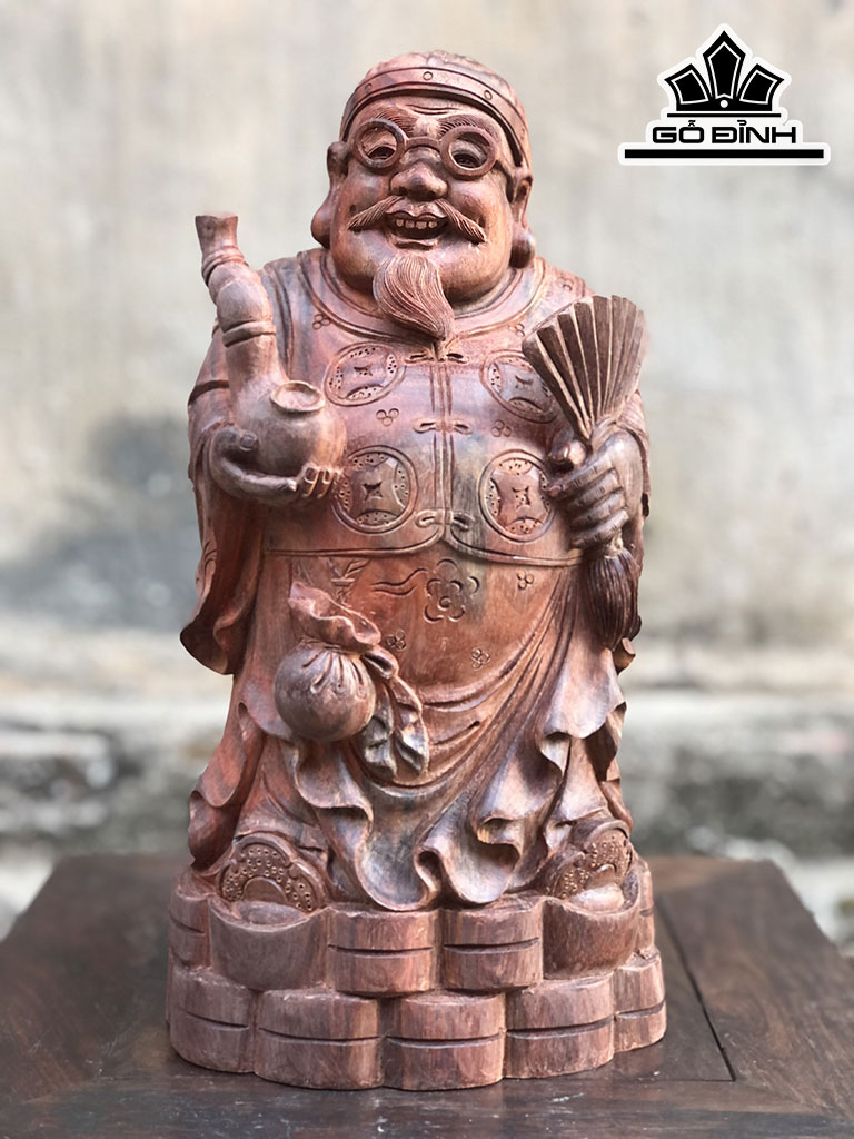 Cụ Thương Gia Gỗ Hương Cao 30 Ngang 15 Sâu 14 (cm)