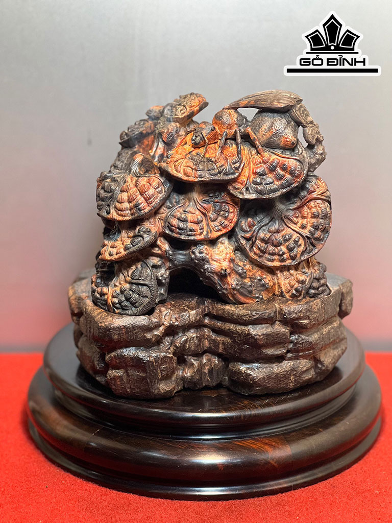 Lư Xông Trầm Gỗ Trắc Cao 22 Ngang 21 Sâu 17 (cm)