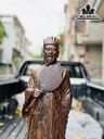 Tượng Gia Cát Lượng Gỗ Mun Hoa Cao 80 Ngang 25 Sâu 15 (cm)