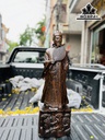 Tượng Gia Cát Lượng Gỗ Mun Hoa Cao 80 Ngang 25 Sâu 15 (cm)