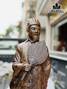 Tượng Gia Cát Lượng Gỗ Mun Hoa Cao 80 Ngang 25 Sâu 15 (cm)