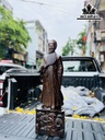 Tượng Gia Cát Lượng Gỗ Mun Hoa Cao 80 Ngang 25 Sâu 15 (cm)