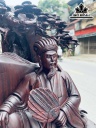 Tượng Gia Cát Lượng Gỗ Trắc Cao 70 Ngang 33 Sâu 27 (cm)