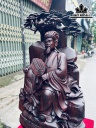 Tượng Gia Cát Lượng Gỗ Trắc Cao 70 Ngang 33 Sâu 27 (cm)