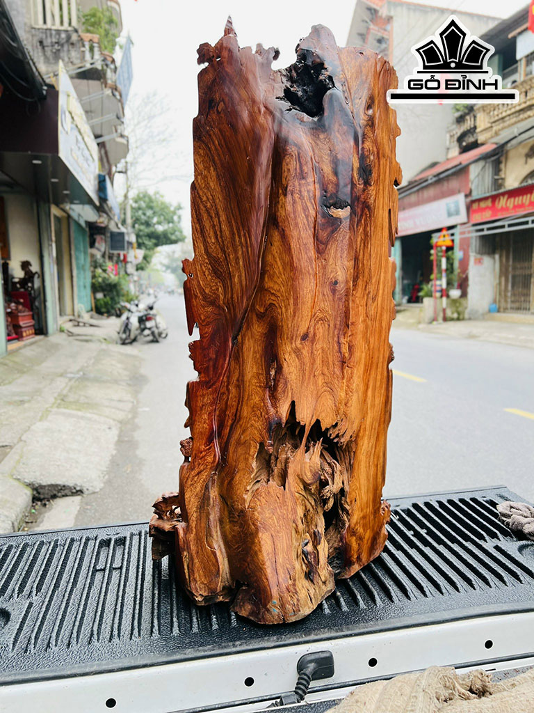 Tượng Nhất Tâm Bái Phật Gỗ Hương Cao 102 Ngang 50 Sâu 38 (cm)