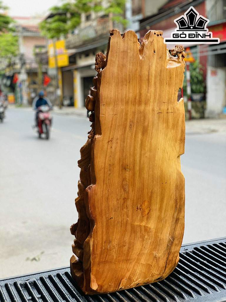 Tượng Nhất Tâm Bái Phật Gỗ Ngọc Am Cao 88 Ngang 40 Sâu 25 (cm)