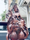 Tượng Phật Bà Quan Âm Gỗ Trắc Cao 80 Ngang 30 Sâu 26 (cm)