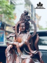 Tượng Phật Bà Quan Âm Gỗ Trắc Cao 80 Ngang 30 Sâu 26 (cm)