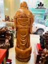 Tượng Phật Di Lặc Đứng Bao Tiền Gỗ Hương Cao 180 Ngang 65 Sâu 65 (cm)