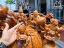 Tượng Phật Di Lặc Ngũ Phúc Gỗ Hương Cao 81 Ngang 77 Sâu 30 (cm)