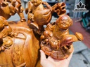 Tượng Phật Di Lặc Ngũ Phúc Gỗ Hương Cao 81 Ngang 77 Sâu 30 (cm)