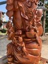 Tượng Phật Di Lặc Ngũ Phúc Gỗ Hương Ngang 65 Cao 183 Sâu 50 (cm)