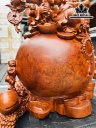 Tượng Phật Di Lặc Ngũ Phúc Gỗ Nu Hương Cao 67 Ngang 61 Sâu 45 (cm)
