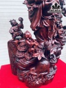 Tượng Phật Di Lặc Ngũ Phúc Gỗ Tử Đàn Cao 91 Ngang 47 Sâu 28 (cm)